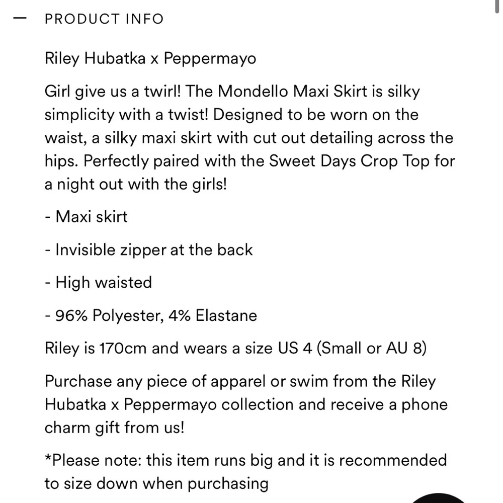 🩵 Riley Hubatka EXCLUSIVE x Peppermayo Azure Blue Mondello Maxi Skirt | 6 S